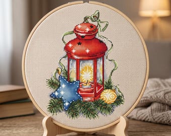 Christmas Cross Cross Stitch Pattern PDF Instant Download Digital File Embroidery