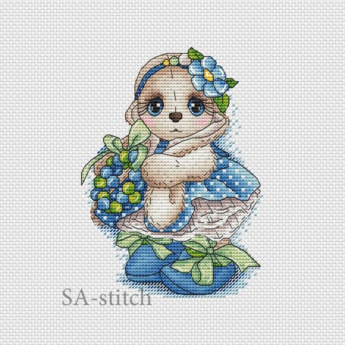 Rabbit Cross Stitch Pattern PDF Instant Download Bunny Cross | Etsy