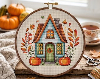Halloween Cross Cross Stitch Pattern PDF Instant Download Digital File Embroidery