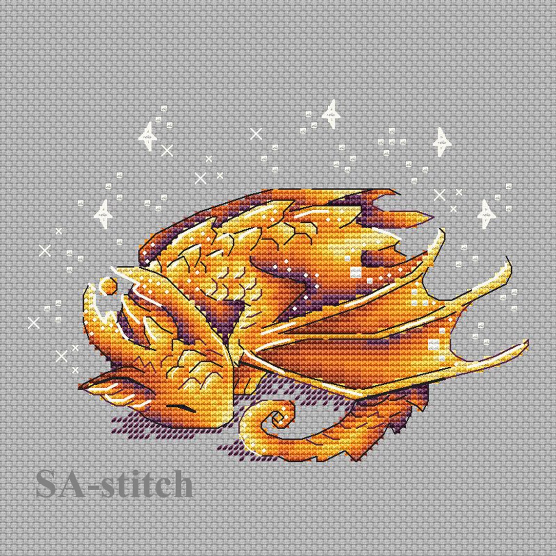 Dragon Cross Stitch Pattern PDF Instant Download Cross Stitch Etsy