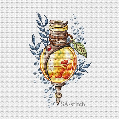Mushroom Jar Cross Stitch Pattern Cottagecore Pattern PDF Etsy
