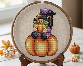 Gnome Cross Cross Stitch Pattern PDF Instant Download Digital File Embroidery