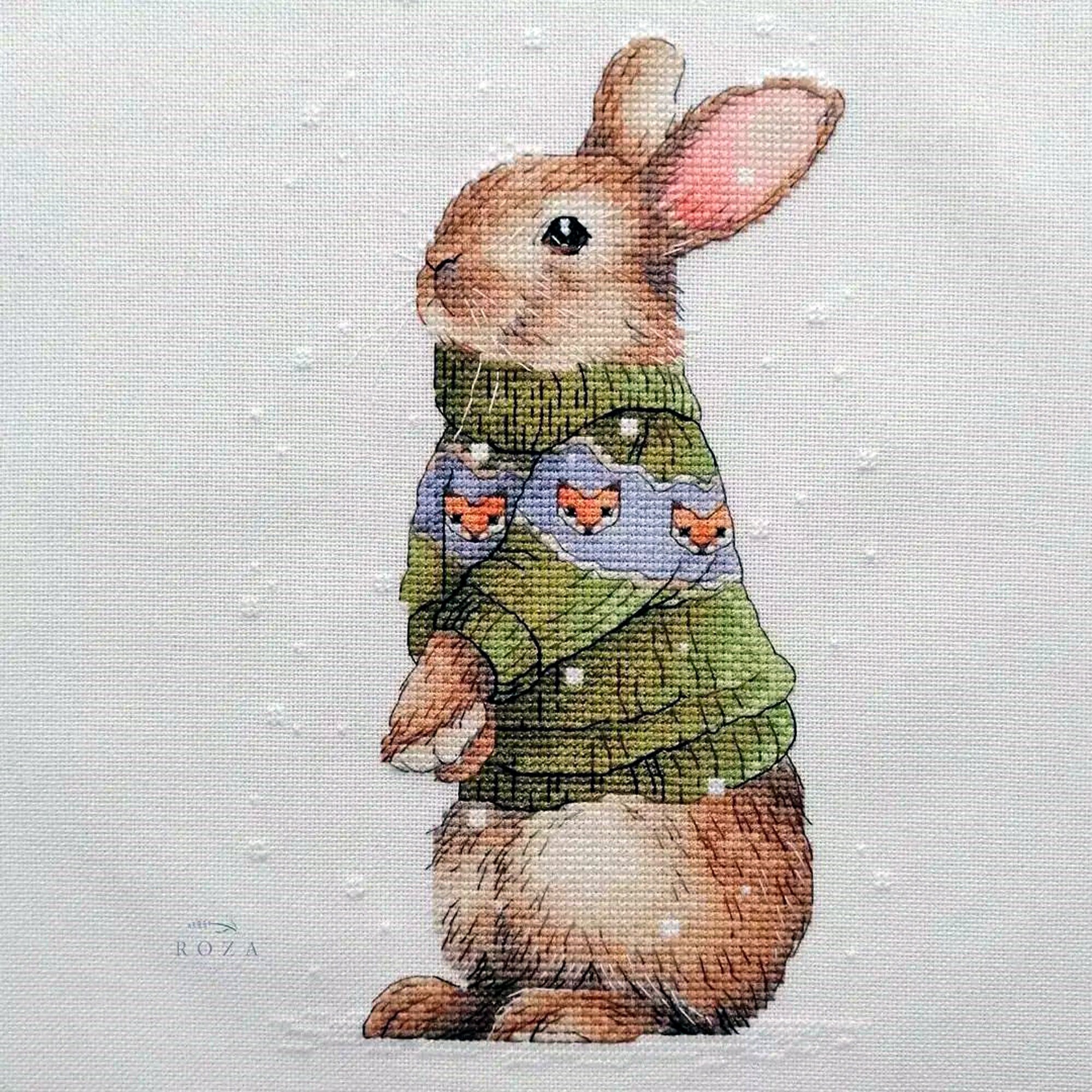 Rabbit Cross Stitch Pattern PDF Instant Download Animal Cross | Etsy Canada