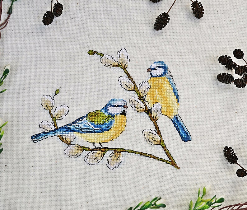 Cross Stitch Pattern Tits on the Willow PDF | Etsy