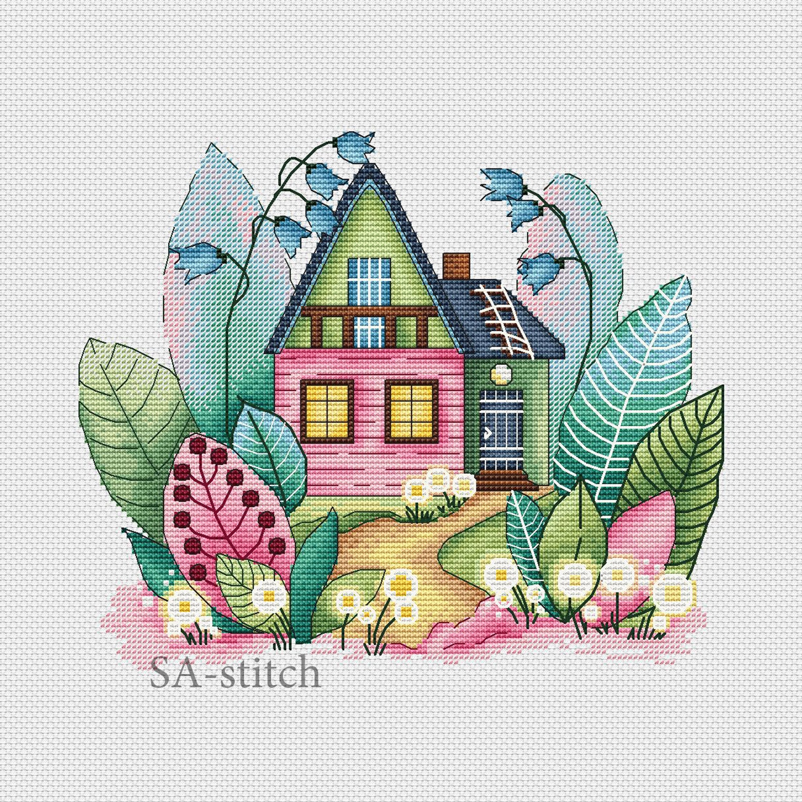 House Cross Stitch Pattern PDF - Etsy