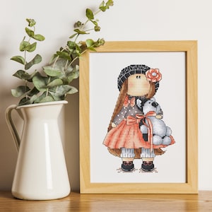 Tilda Cross Stitch Pattern PDF, Doll Cross Stitch, Nursery Counted Cross Stitch, Doll Embroidery, Cute Embroidery Design Digital PDF