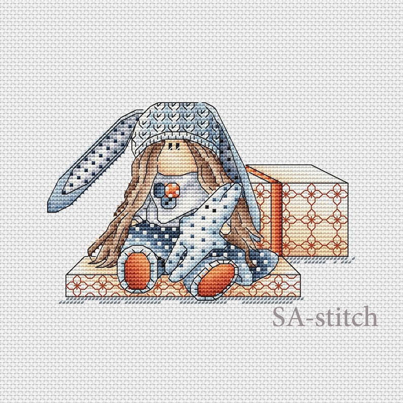 Cross Stitch Pattern Tilda Mila PDF Instant Download Pattern Xstitch Cute Cross Stitch Embroidery