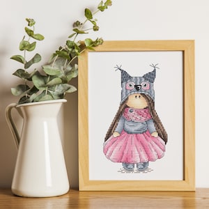 Tilda Sofi Cross stitch pattern PDF, Newborn embroidery Decor, Cute cross stitch pattern, Doll Embroidery Digital Pattern PDF
