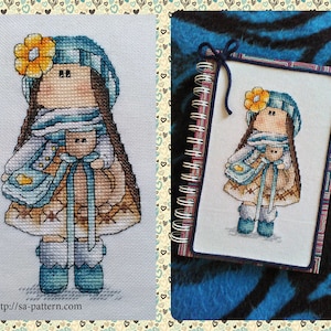 Tilda Nataly Cross stitch pattern PDF, Newborn embroidery Decor, Cute cross stitch pattern, Doll Embroidery Digital Pattern