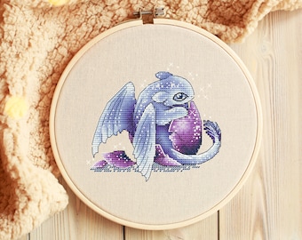 Dragon Cross Stitch Pattern PDF Instant Download Dream Cross Stitch Fantasy Cross Stitch Cute Cross Stitch Modern Cross Stitch Chart Counted