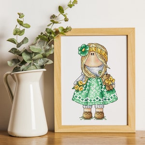 Tilda Cross Stitch Pattern PDF, Doll Cross Stitch, Nursery Counted Cross Stitch, Doll Embroidery, Cute Embroidery Design Digital PDF