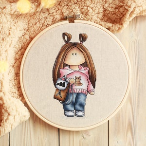 Tilda Alesya Cross stitch pattern PDF, Newborn embroidery Decor, Cute cross stitch pattern, Doll Embroidery Digital Pattern