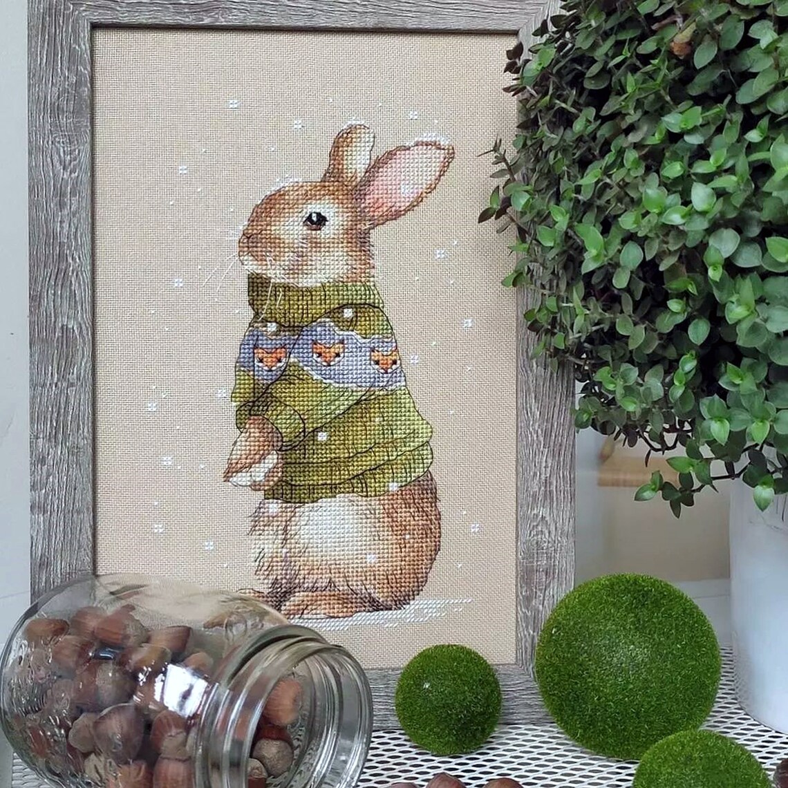 Rabbit Cross Stitch Pattern PDF Instant Download Animal Cross - Etsy Canada