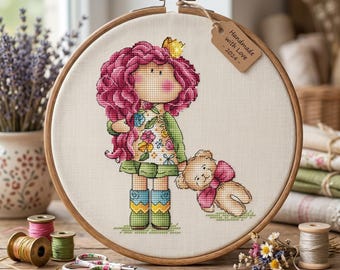 Tilda Helen Cross Cross Stitch Pattern PDF Instant Download Digital File Embroidery