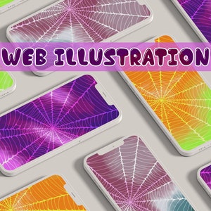 Spiderweb Illustration (square)