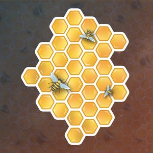 Save the Bees: Wabenaufkleber