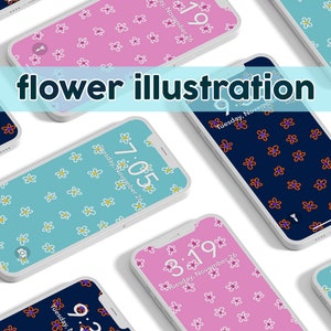 Simplistic Flower Illustration (square, 5 colors)