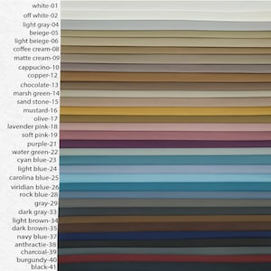 Modern Plain Blackout Fabrics, Luxury Vibrant Colorful Decorative Swatches for Curtains and Drapes, Thermal and Soundproof