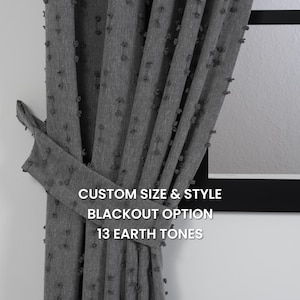 Fluffy Pom Pom Curtains – Custom Linen Look Drapes with Blackout Option