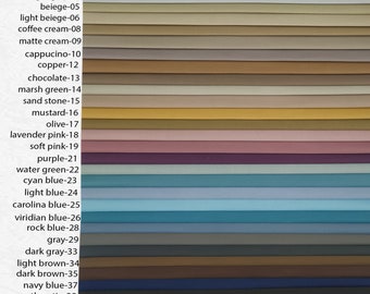 Custom Size Plain Blackout Curtains, Solid Colorful Modern Smooth Privacy Panel Curtain for Living Room, Grommets Rod Pocket Back Tab Drapes