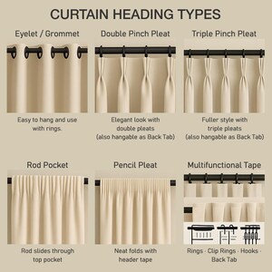 Custom Size Linen Curtains, Blackout Option – Extra Wide & Long Natural Drapes – Coffee Milk image 8