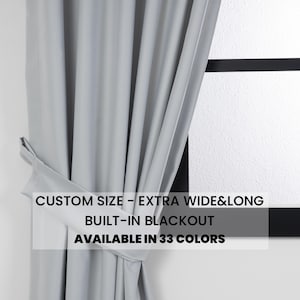 Custom Dim Out Gray Curtains: Thermal Soundproof Drapery