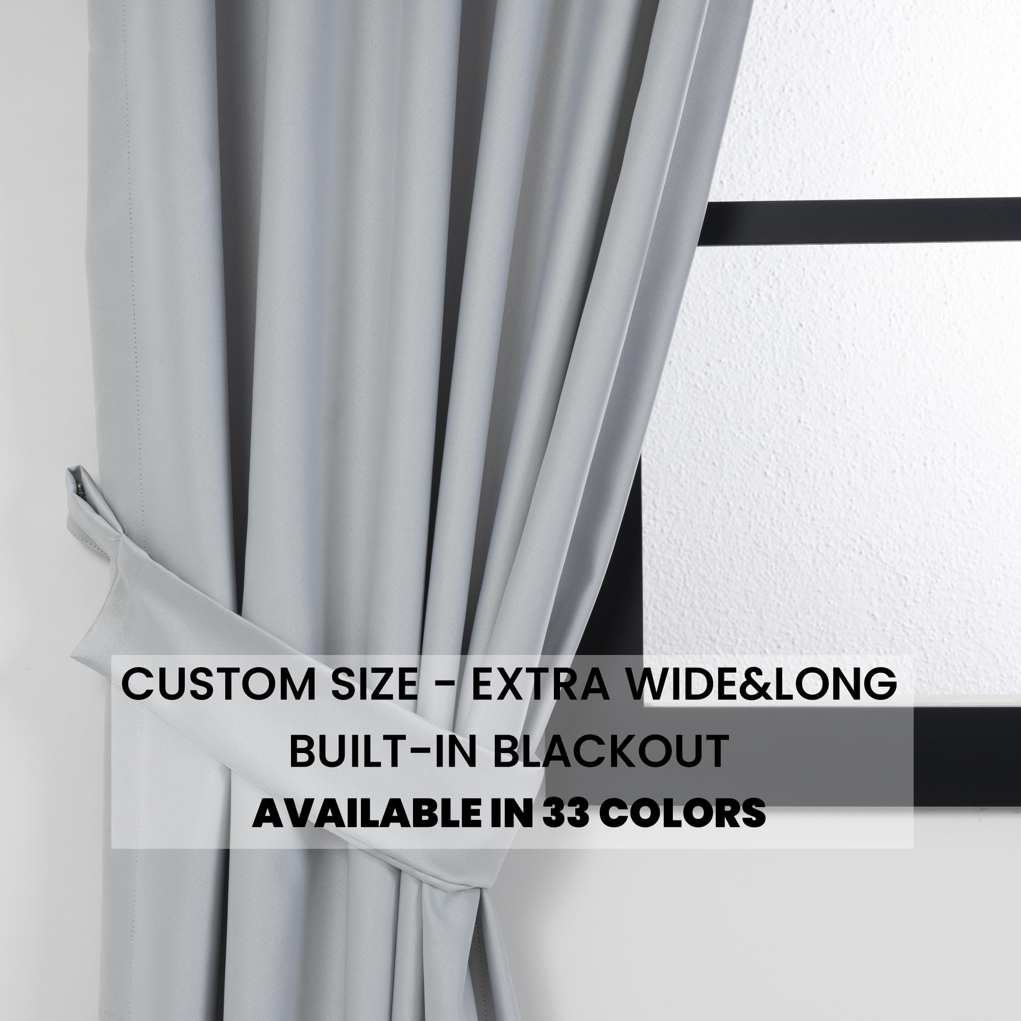 Custom Dim Out Gray Curtains: Thermal Soundproof Drapery