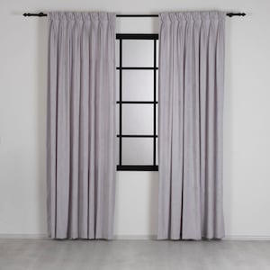 Modern Shining Jacquard Curtain Panels, Custom Size Solid Color Grommet Drapes with Glitter Fabric, Dim out Blackout Extra Lining Options