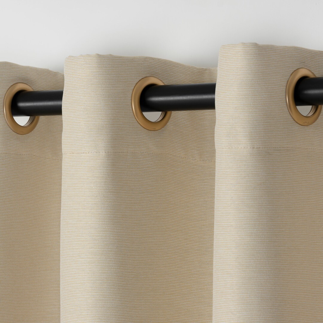 Custom Size Cream Curtains, Grommets Pinch Pleat Back Tab Rod Pocket