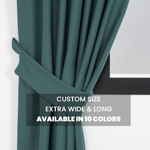 Custom Blackout Curtain: Thermal Soundproof Linen Look Drape