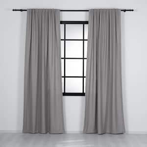 Custom Size Linen Blackout Curtains – Extra Wide & Long Natural Drapes – Light Gray