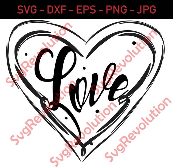 Download Love SVG Cut Files Vinyl Vector Cameo Silhouette Cricut | Etsy