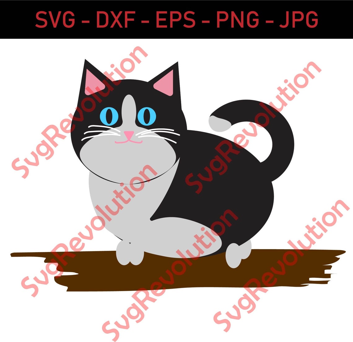 Fat Cat SVG Cutting Files for Cricut/silhouette - Etsy