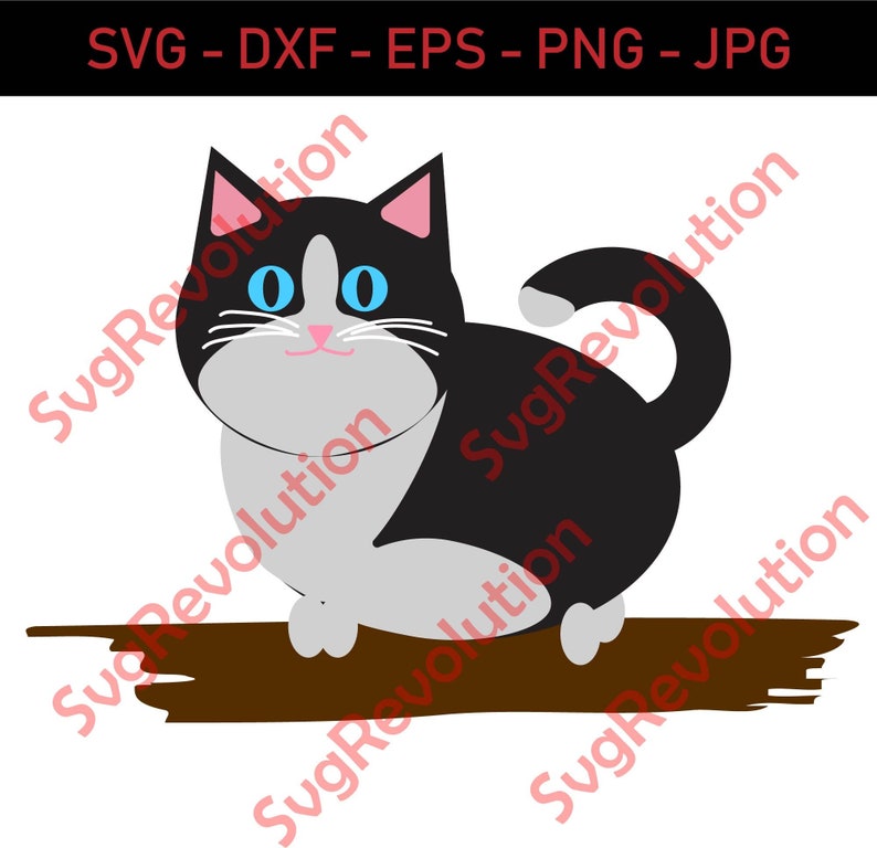 Fat Cat SVG Cutting Files for CricutSilhouette
