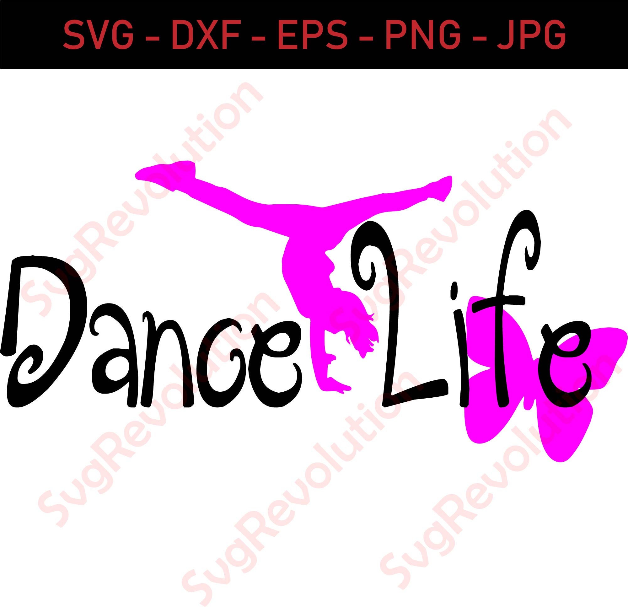 Dance Life SVG, Cut Files, Vinyl, Vector, Cameo Silhouette, Cricut - Etsy