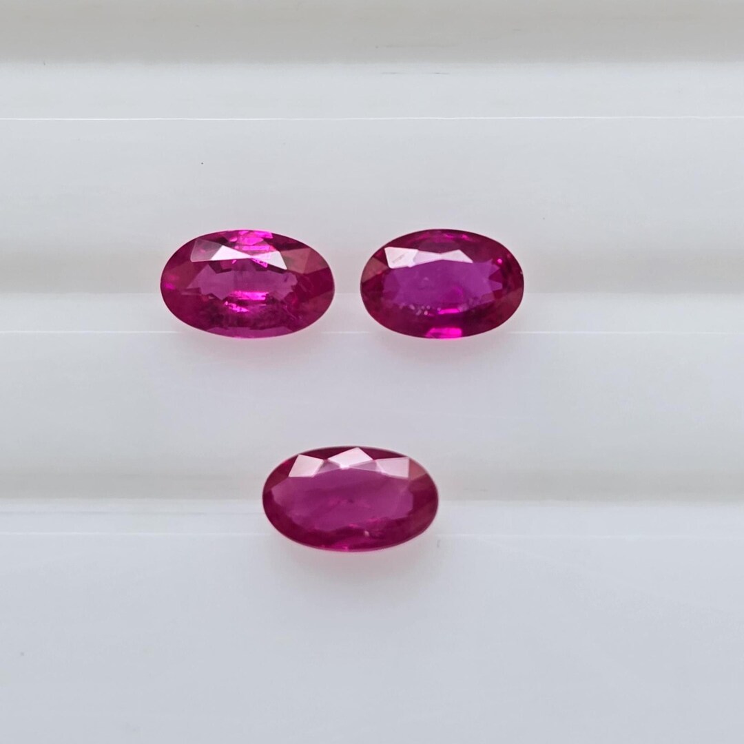 Precision Cut Ruby 5x3mm Oval Gemstone – 0.84 Ct Natural Loose Ruby for ...