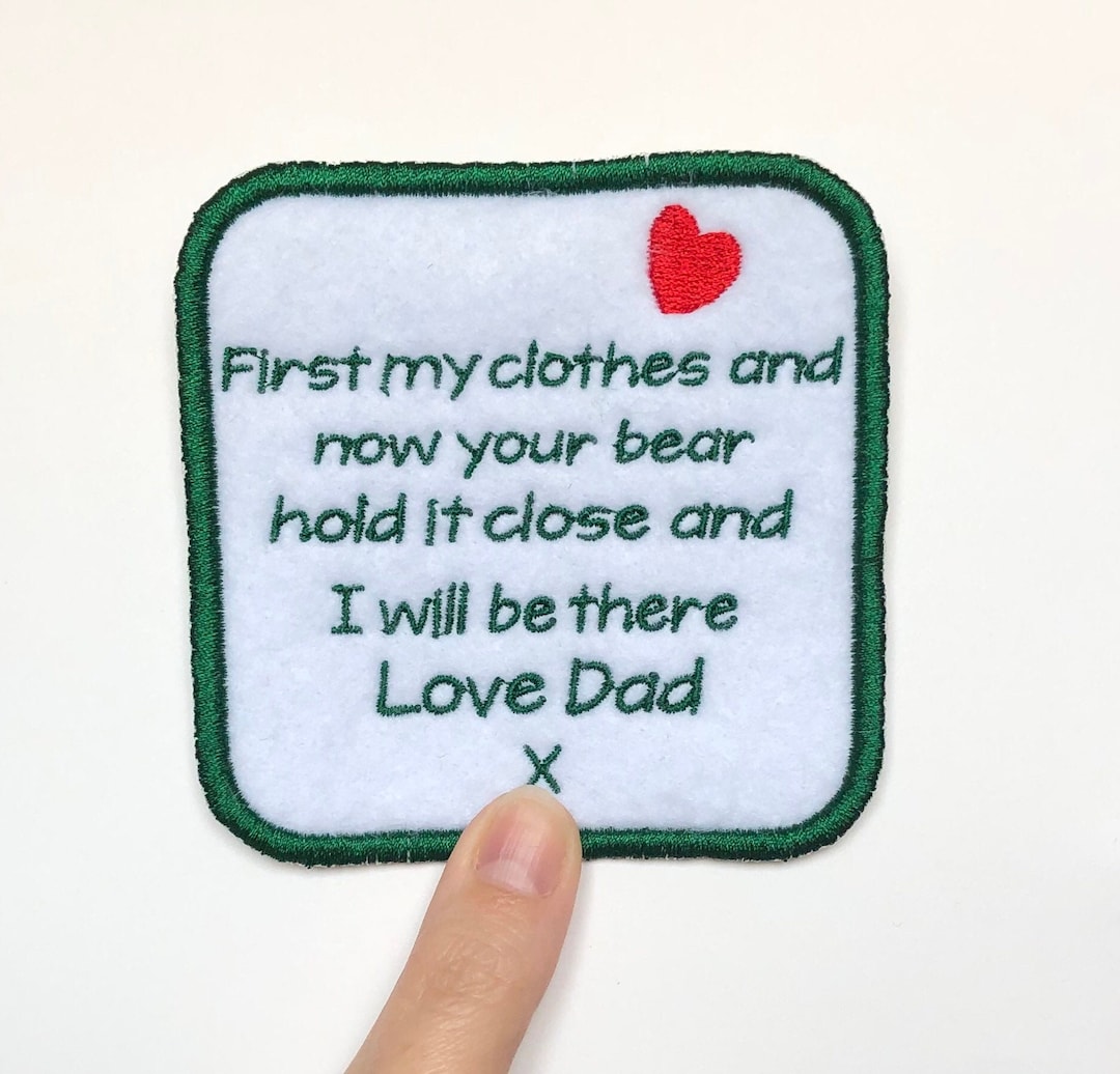 Personalised Square Shaped Memory Patch Memory Bear Memory Bear Patch ...