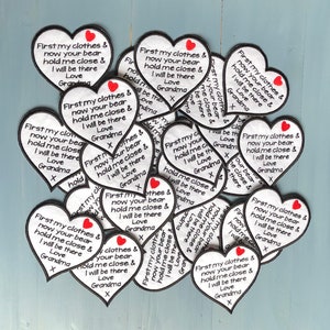 Personalized Heart Patch - Memory Bear/Cushion Patch, Embroidered