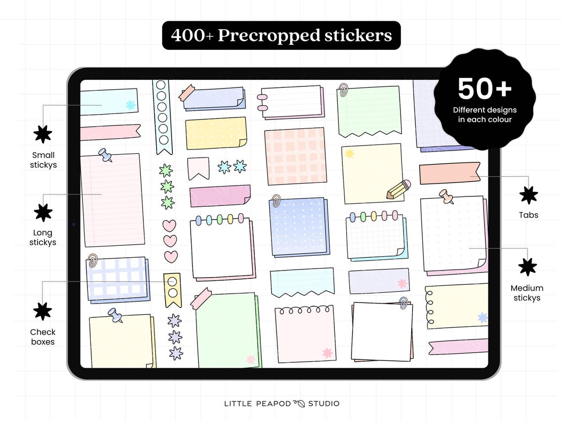 Sticky Notes Digital Stickers | Functional Digital Stickers | Goodnotes ...
