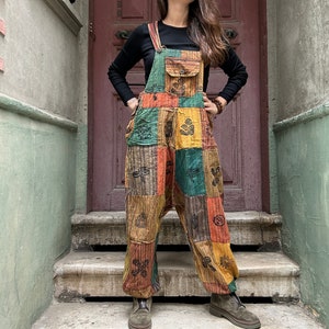 FAST SHIP| Unisex Patchwork Jumpsuit, Man Overalls, Overall, Hippie Overalls, Overalls Man, Hippie Jumpsuit, Hippy Overalls, Gifts