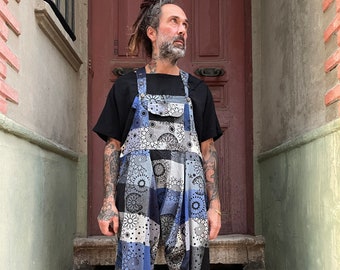 Unisex Patchwork Jumpsuit, Man Overalls, Overall, Hippie Overalls, Overalls Man, Hippie Jumpsuit, Hippy Overalls, Gifts