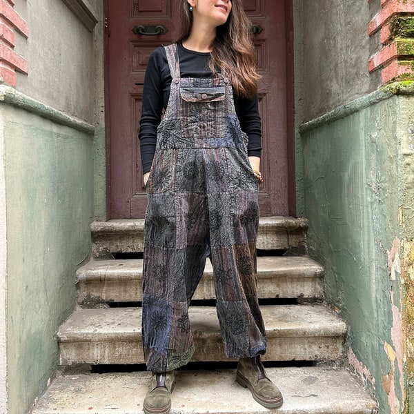 Unisex Patchwork Jumpsuit, Jumpsuit Women, Man Overalls, Overall, Hippie Overalls, Overalls Man, Hippie Jumpsuit, Hippy Overalls, Jumpsuit