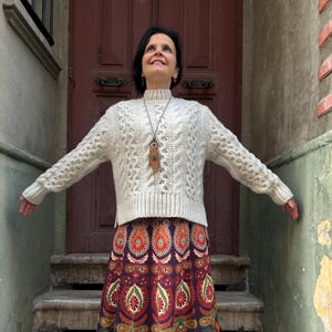 Handmade Boho Cotton Wrap Skirt: Ethnic Print Festival Clothing