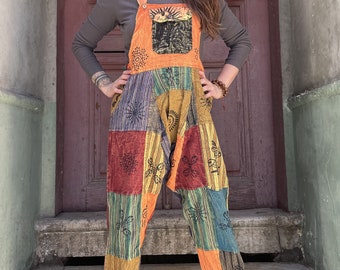 FAST SHIP | Unisex Patchwork Jumpsuit, Man Overalls, Overall, Hippie Overalls, Overalls Man, Hippie Jumpsuit, Hippy Overalls, Gifts