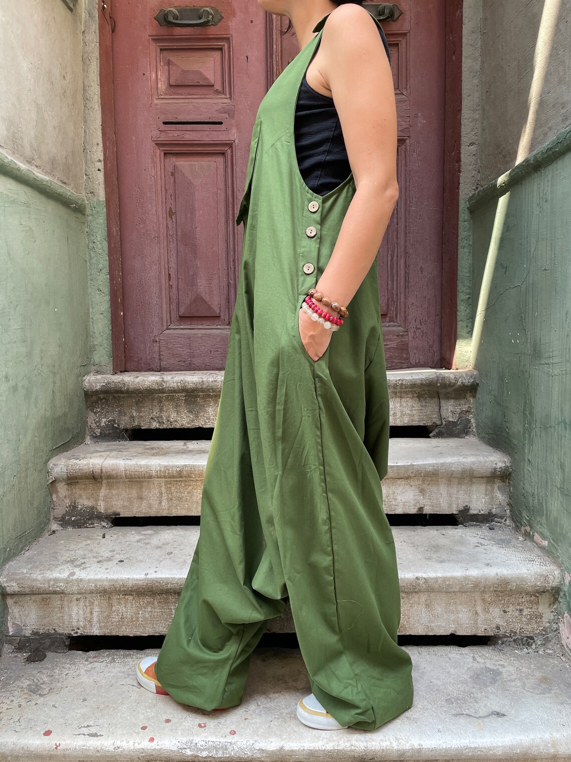 Unisex Jumpsuit Boho Jumpsuit Overall Cotton Nepal Etsy