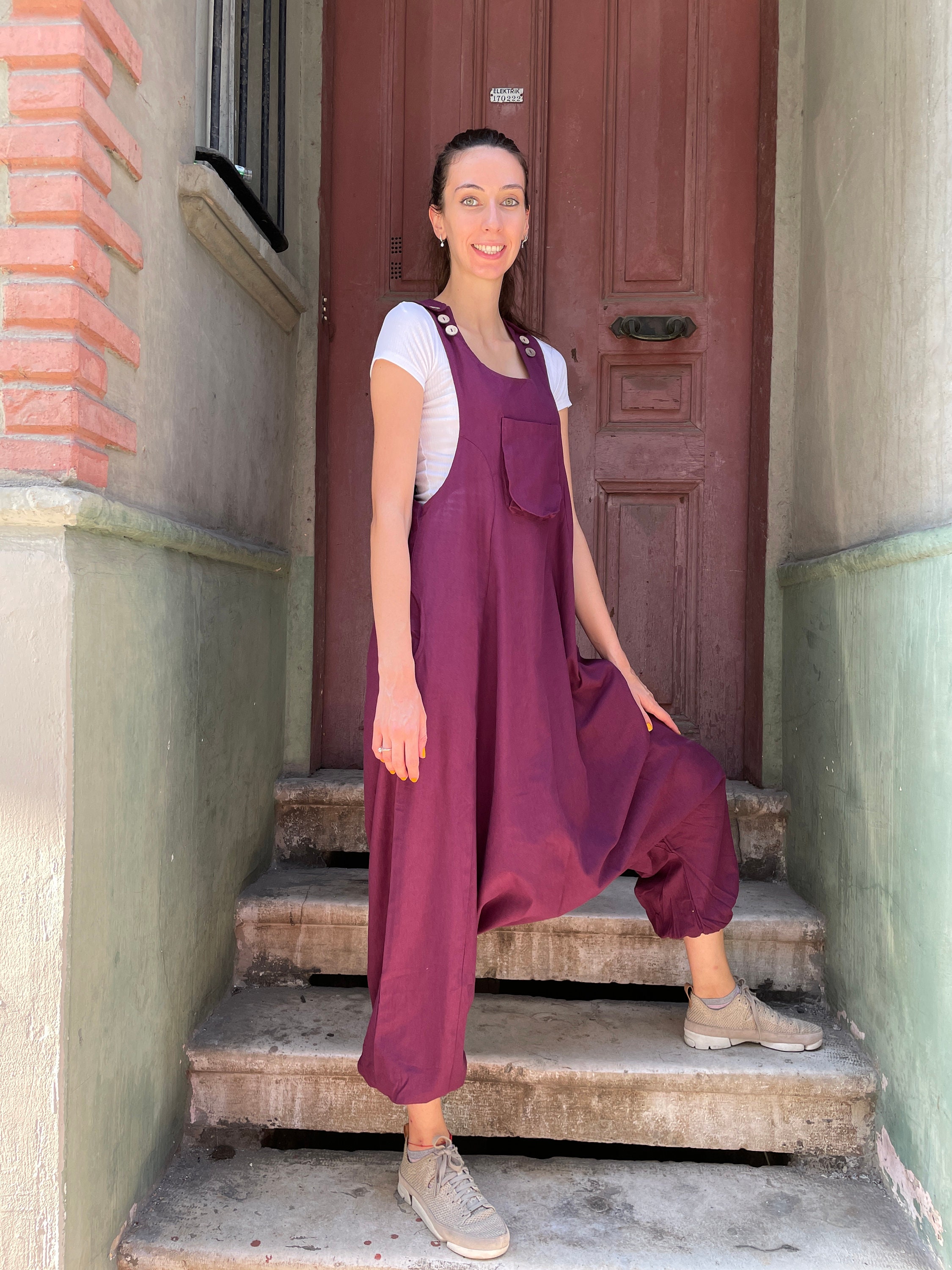 Unisex Jumpsuit Boho Jumpsuit Overall Cotton Nepal Etsy