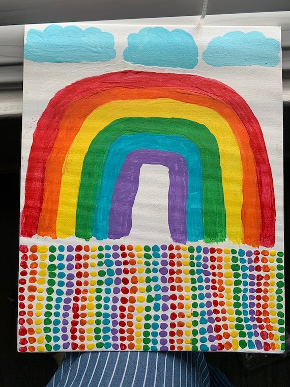 Rectangular Rainbow Paint Program Kids Rainbow Painting Ideas