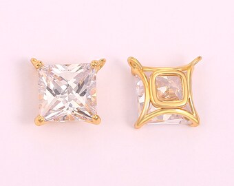 Jewelry Findings Micro Pave Zircon Square shape Connectors Accessories For Women Fashion Jewelry Making JC447