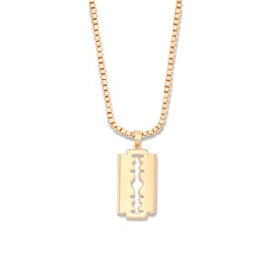 Dainty Blade Necklace,gold Razor Blade Pendant Necklace,hip Hop Punk ...