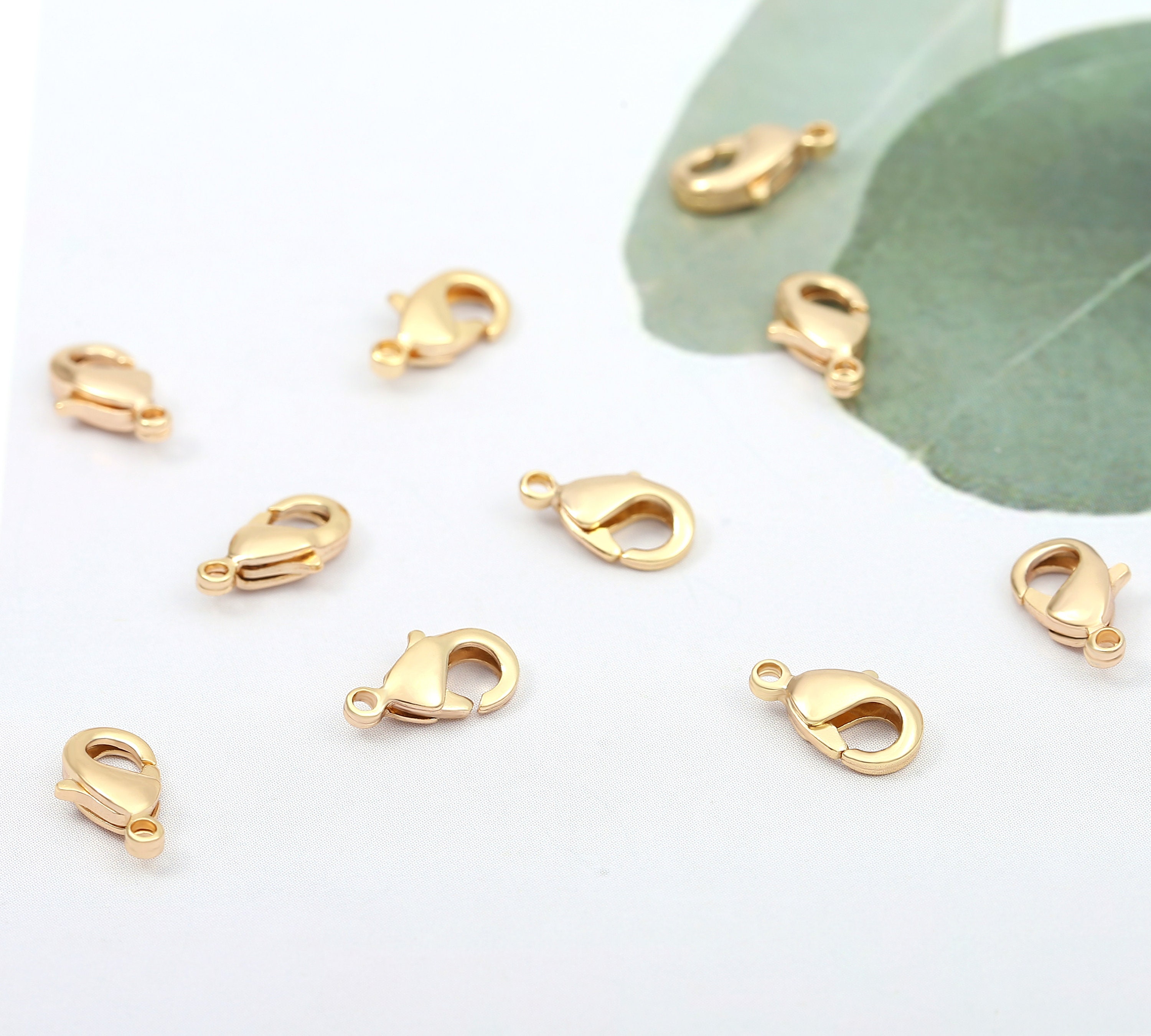 18 Karat Gold Plated Lobster Claw Clasps in Bulk for DIY Jewelry – Athenian  Fashions Inc.